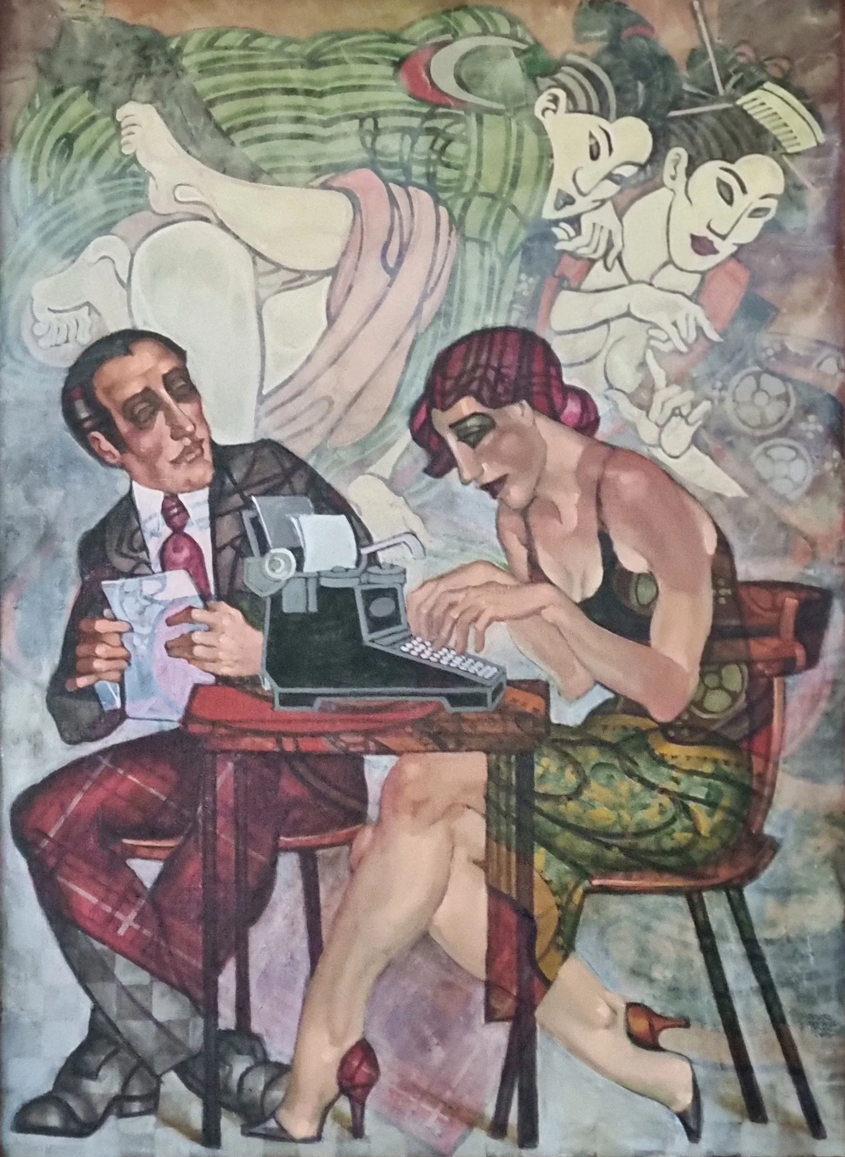 CHER ROMANCIERE – PINTADO EM PARIS – 2015 - 100 X 70 - MOLDURA: MADEIRA NOBRE e JUTA - ÓLEO SOBRE TELA, ASSINADO CANTO INFERIROR DIREITO. - COM CERTIFICADO DE AUTENTICIDADE EMITIDO PELO INSTITUTO INTERNACIONAL JUAREZ MACHADO.