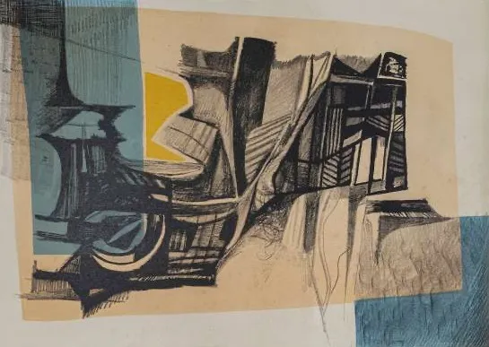 Burle Marx - Juruparuna - Litografia em cores impressa sobre papel - Assinada e datada - 1985 - 50/100 - 59,3 x 80,5 cm (ME) | 46 x 64,5 cm (MI).(1) 