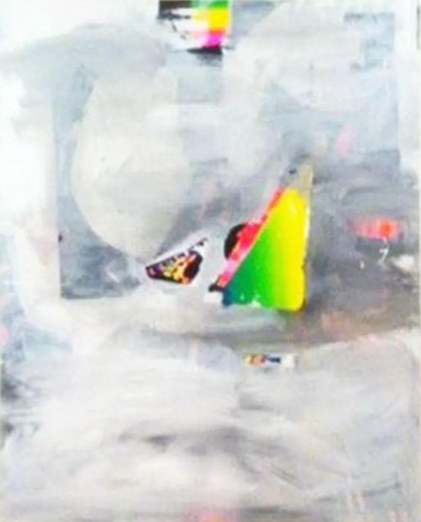 Rafael Alonso - Pintura atropelada - 2015 - Assinada no verso - Acrílica sobre compensado - 200 x 160 cm.