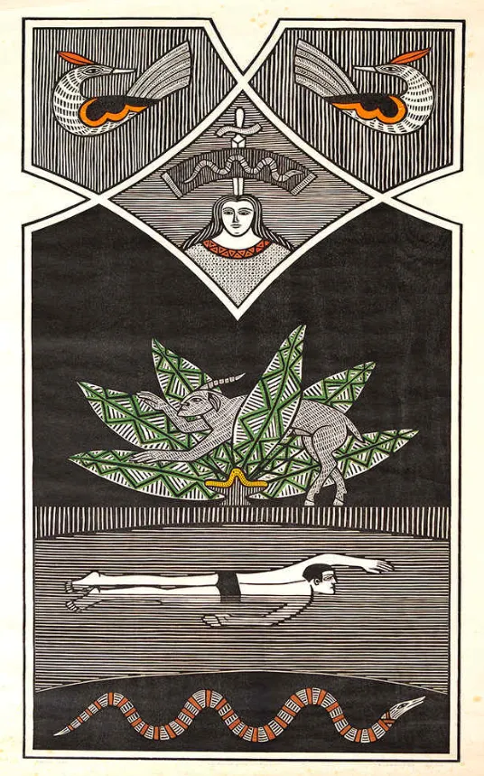 Gilvan Samico - O outro lado do rio - Xilogravura sobre papel - 1980 - 35/100 - 89,9 x 64,5 cm.
