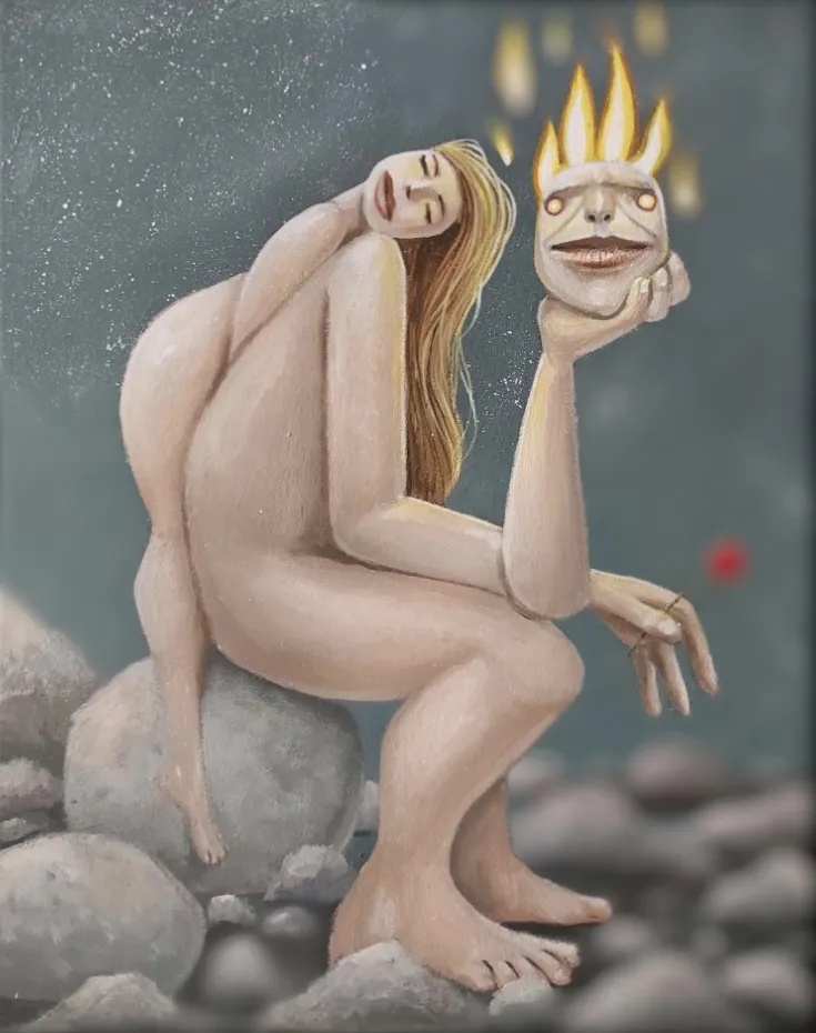 Flavio Rossi - A Espera - 2016 - Técnica mista - 53,5 x 44 cm.(1)
