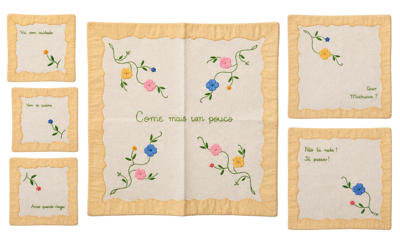 Table Mat, polyptych of 6 works