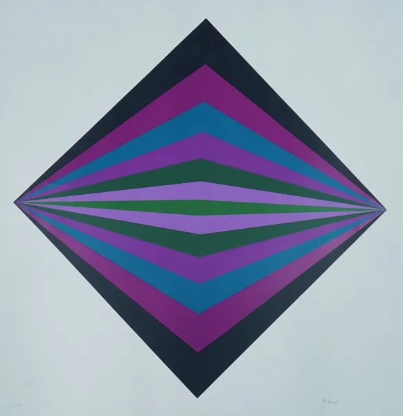 Hércules Barsotti - Sem título - Serigrafia - 39/50 - Assinado canto inferior direito - 62 x 62 cm. Carimbo de Carlos Rielli no verso.(1)