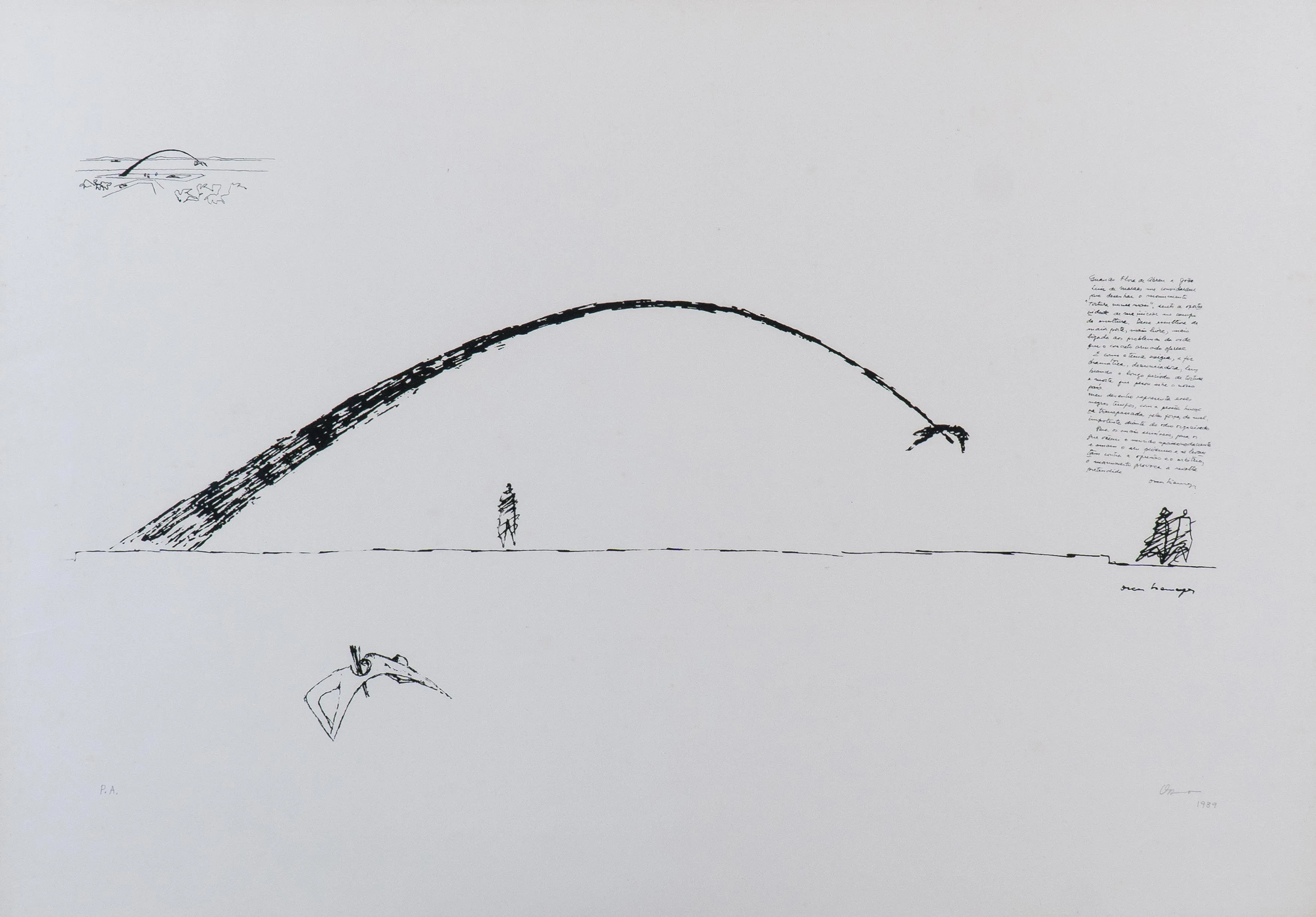 Sketch of the "Torture Never Again" monument design