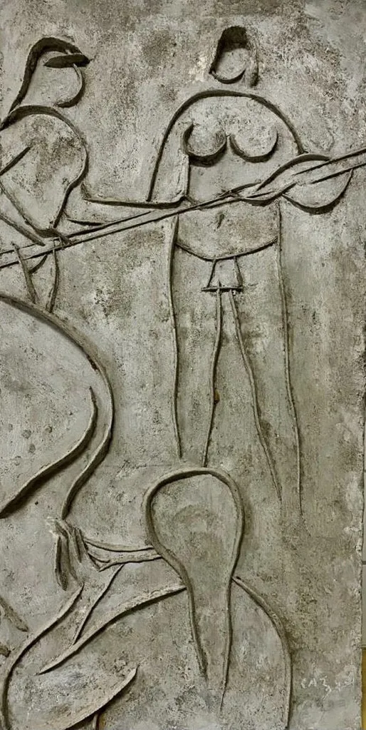 CARYBÉ - PLACA DE CIMENTO  - INDIOS  - 