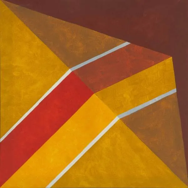Mauricio Nogueira Lima - Desvio à direita - 1989 - Acrílica sobre tela - Assinado verso - 60 x 60 cm.(1)