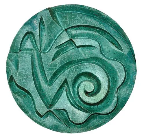 Mandala de cobre espiralado