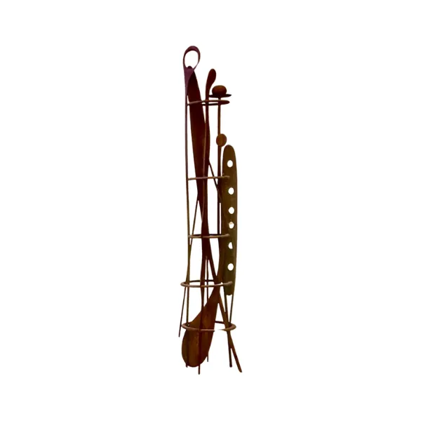 Paulo Laender - Torre Para Giacommetti I - Escultura: Aço oxidado - 160 x 40 cm.