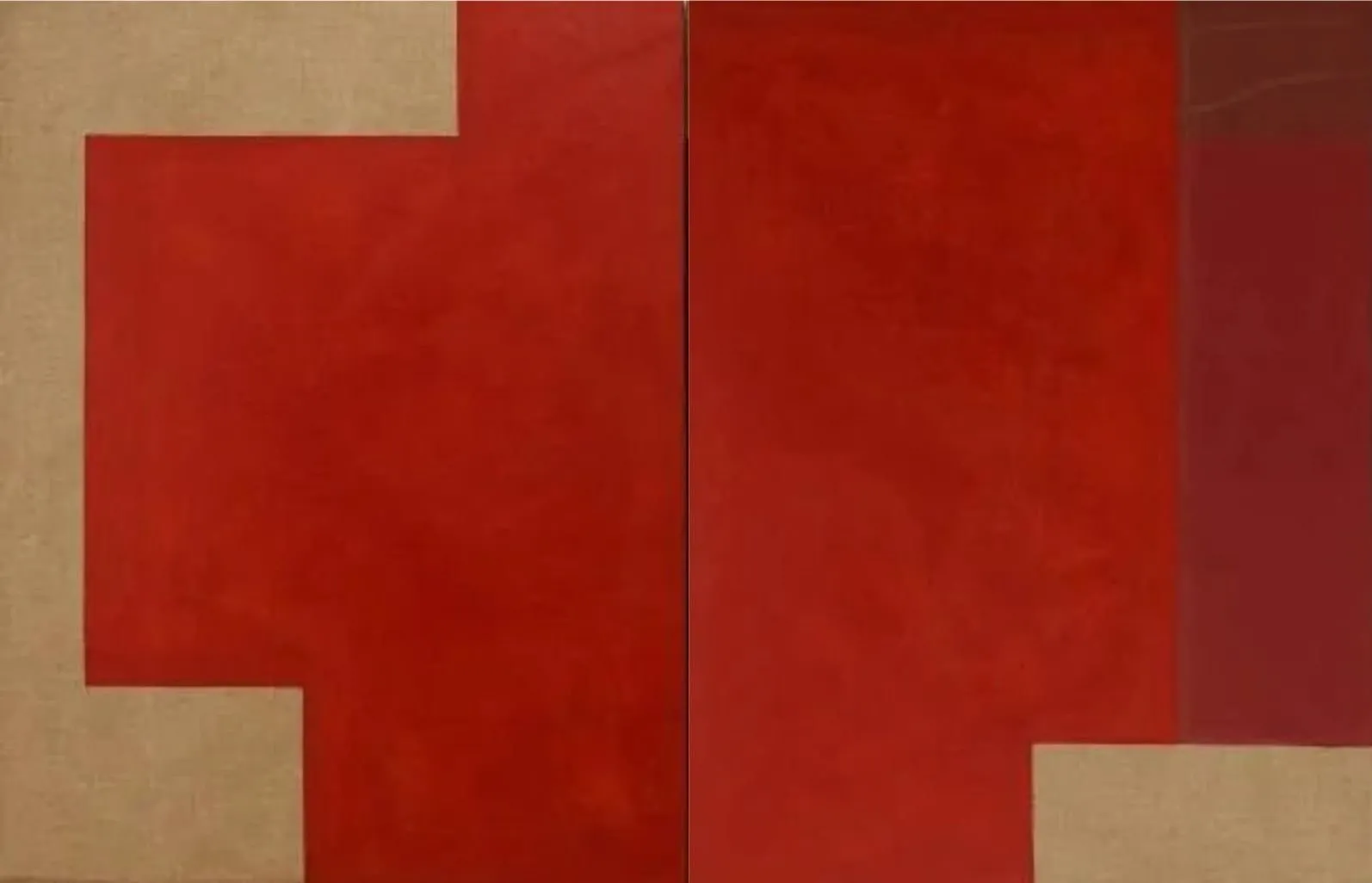 Manfredo de Souzanetto - Sem título (Díptico) - 2008 - Óleo sobre tela - Assinado verso - 116 x 360 cm (116 x 180 cm cada).(1)