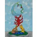 Niki de Saint Phalle - Moon Goddess - 1997 - Litogravura com colagem holográfico - 74 x 56 cm. Ex-coleção Ruy Ohtake.